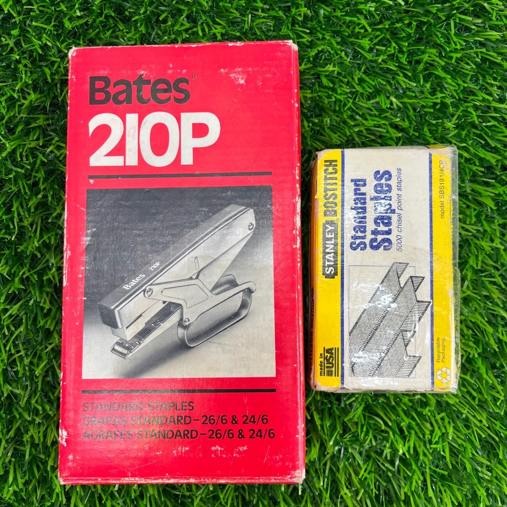 Bates 210P‎ Standard Plier Stapler Chrome Made in Japan with Bostitch Staples
